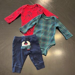 3M 3-piece winter onesie and pant set